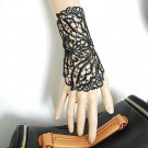 Sexy Belly dance Rhinestone tattoo gothic Black butterfly slave Bracelet BR358