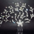 Bridal Rhinestone headpiece Crystal Wedding Hair Tiara Comb RB20 .