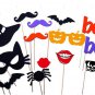 14 Pcs. Halloween Party Photo Booth Props mustache mask Glasses On a stick PP02