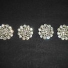 4 sew Crystal Clear Rhinestone clasp hook button BN13