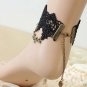 3 pcs Christmas gift Flower dangle Lolita black gothic ankle anklet BR318