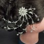 2 pcs Bridal Rhinestone Flower Headpiece Flower Crystal Hair tiara Comb RB580