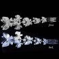 BRIDAL PROM BUTTERFLY HEADDRESS CLEAR RHINESTONE HAIR TIARA COMB RB647
