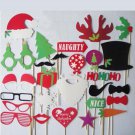 27 Pcs.Christmas party Photo Booth Props deer bow Glasses santa On a stick PP04