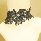 Gothic Lolita Black butterfly dangle lace Belly dance necklace NR438