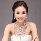 Bridal crystal Rhinestone huge  shoulder deco Bra Strap Halter necklace NR476