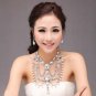 Bridal crystal Rhinestone huge  shoulder deco Bra Strap Halter necklace NR476