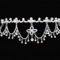 Bridal Rhinestone crystal dangle Faux pearl forehead Maang tikka Headpiece HR328