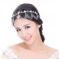 Bridal Rhinestone crystal dangle Faux pearl forehead Maang tikka Headpiece HR328
