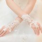Bridal prom sexy Lace white flower Fingerless Gloves S42