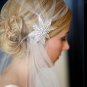 Bridal Wedding Tulle applique headpiece with Veil Fascinator V16