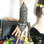 Sexy Belly dance tattoo Bohemian gothic Black butterfly slave Bracelet BR357