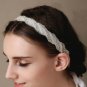 3 items Bridal Rhinestone applique AB crystal headband bracelet necklace HR278