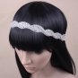 3 items Bridal Rhinestone applique AB crystal headband bracelet necklace HR278