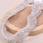 3 items Bridal Rhinestone applique AB crystal headband bracelet necklace HR278