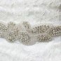 Crystal Bridal Sash-Rhinestone Trim applique waist Faux pearl Dress Belt HR325