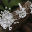 Bridal Ajustable Forehead Band Rhinestone Vines Halos lace hair tiara clip HR259