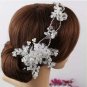 Bridal Ajustable Forehead Band Rhinestone Vines Halos lace hair tiara clip HR259
