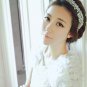 Bridal Rhinestone trim sash applique headband Princess Prom Tiara HR313