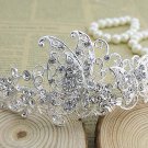 Bridal Crystal Rhinestone butterfly Prom Headpiece Hair tiara Comb RB643