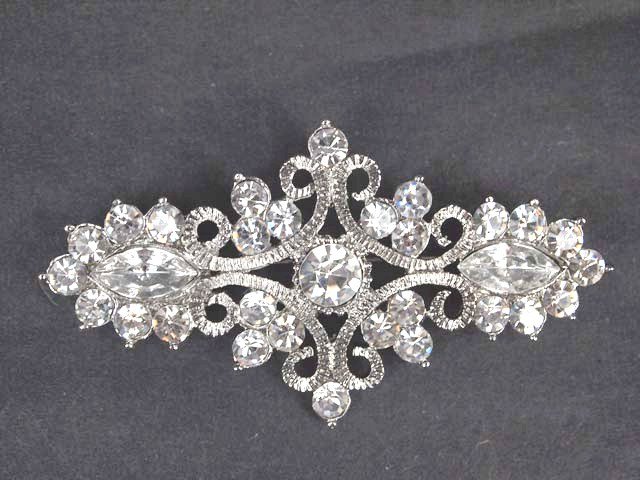 Bridal rhombus vintage style Czech crystal Rhinestone Brooch pin PI516