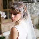 Bridal Rhinestone trim sash applique ribbon headband Princess Prom Tiara HR311