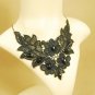Gothic sexy Lolita Lace Bead dangle flower Black Choker necklace NR441