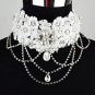 Bridal Rhinestone crystal flower headpiece Adjustable forehead band Tiara HR255
