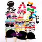 58 Pcs. Birthday Bridal Photo Booth Props mustache lip Glasses On a stick PP03