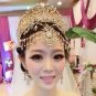 Bridal Rhinestone crystal silver Topknot Maang tikka deco Headpiece tiara HR305