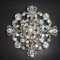 Bridal Vintage style crystal cake dress topper Czech Rhinestone Brooch pin Pi168