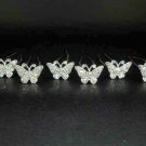 6 Bridal vintage style crystal Butterfly rhinestone Hairpin hair pin BH185