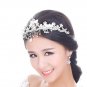 Bridal Clear Queen Silver tone Party Bow Rhinestone headpiece Tiara Crown HR324