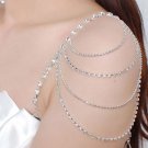 2 pcs 4 rows Bridal crystal Rhinestone shoulder deco Bra Straps Halter HR290