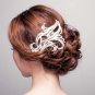 BRIDAL PROM SILVER TONE HEADDRESS CLEAR RHINESTONE HAIR TIARA COMB RB663