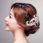 BRIDAL PROM SILVER TONE HEADDRESS CLEAR RHINESTONE HAIR TIARA COMB RB663
