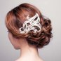BRIDAL PROM SILVER TONE HEADDRESS CLEAR RHINESTONE HAIR TIARA COMB RB663