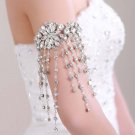 Bridal Rhinestone ribbon crystal dangle Lolita arm deco armlet BR369