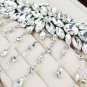 Bridal Rhinestone ribbon crystal dangle Lolita arm deco armlet BR369