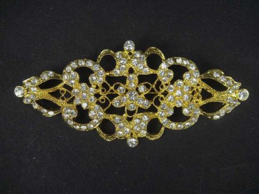 Bridal Crystal rhombus Vintage style Czech Rhinestone Brooch pin Pi180