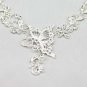 Bridal Butterfly Rhinestone Crystal necklace earring set Hair tiara crown NR347A