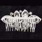 Bridal dance Rhinestone Flower headpiece Princess Prom Tiara comb RB659