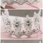 Bridal Rhinestone Crystal adjustable lace Prom Princess crown tiara HR306