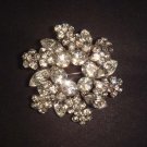 Bridal Wreath cake topper Czech Rhinestone scarf Brooch pin PI457