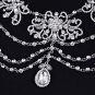 Elegant Huge Bridal crystal Rhinestone shoulder deco Bra bib necklace NR472