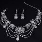 Elegant Huge Bridal crystal Rhinestone shoulder deco Bra bib necklace NR472