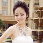 Bridal crystal Rhinestone shoulder deco Bra bib necklace NR473