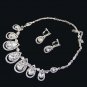 3 item Bridal Rhinestone Crystal Hair tiara tiara necklace earring set NR467A
