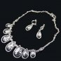 3 item Bridal Rhinestone Crystal Hair tiara tiara necklace earring set NR467A