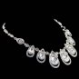 3 item Bridal Rhinestone Crystal Hair tiara tiara necklace earring set NR467A